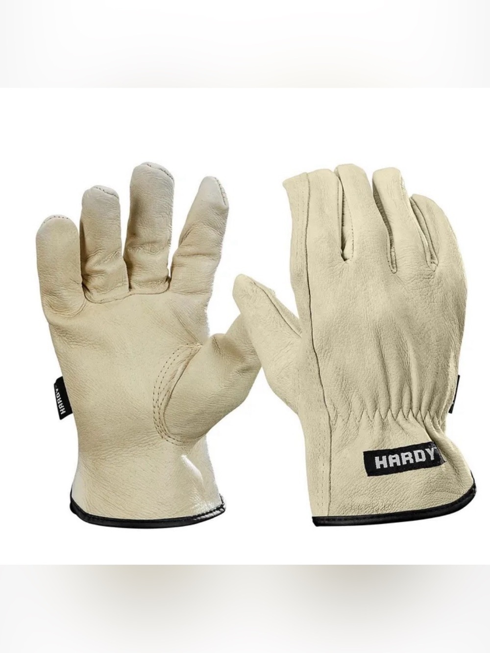 Hardy Pigskin Leather Work Gloves - Medium (2 Pair)